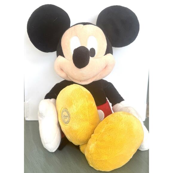 Disney Store Mickey Mouse Plush 17” Classic Stuffed Animal Soft Toy Red Shorts - Picture 1 of 3